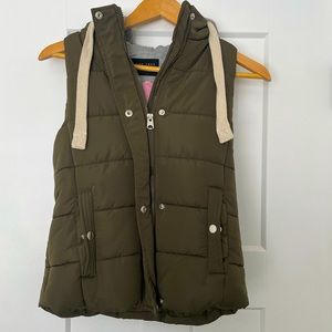 Green puffy vest